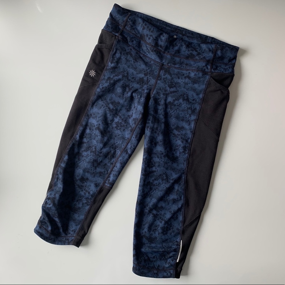Navy & Black Athleta Crop Leggings